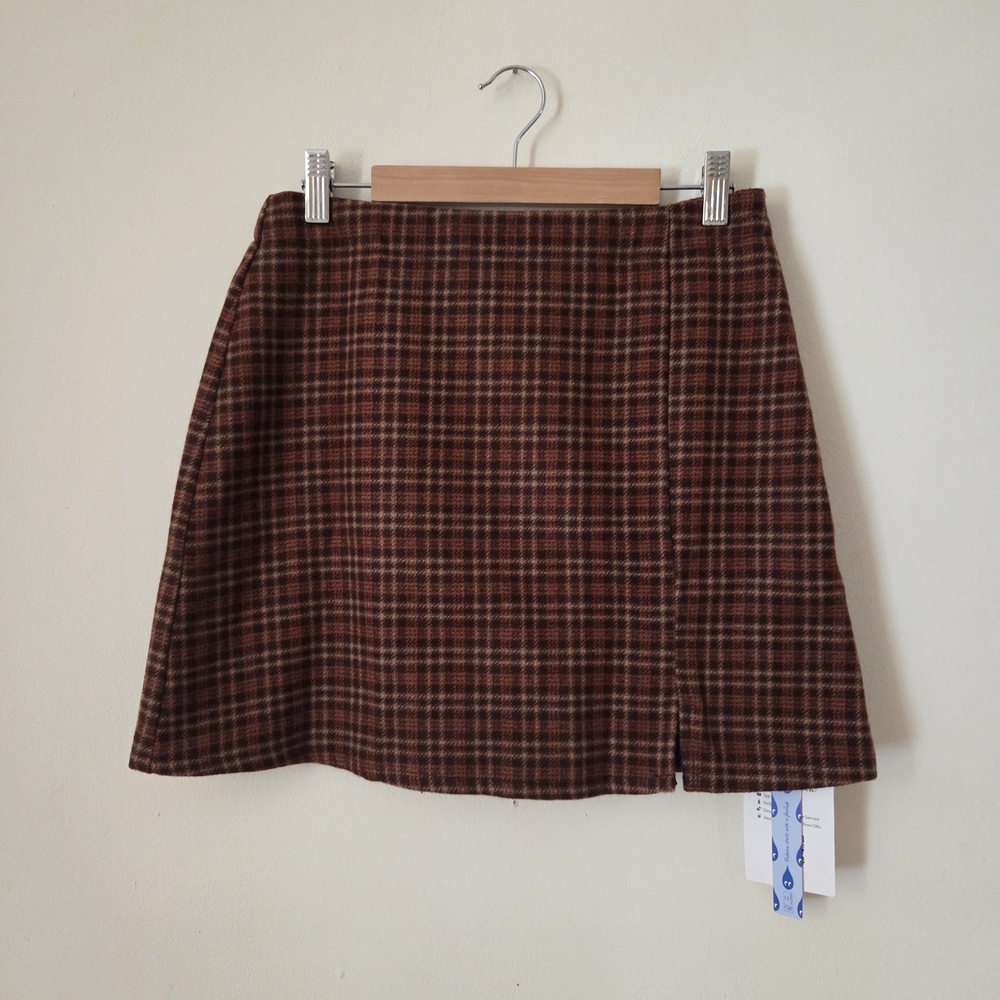 Plaid Brown Skirt